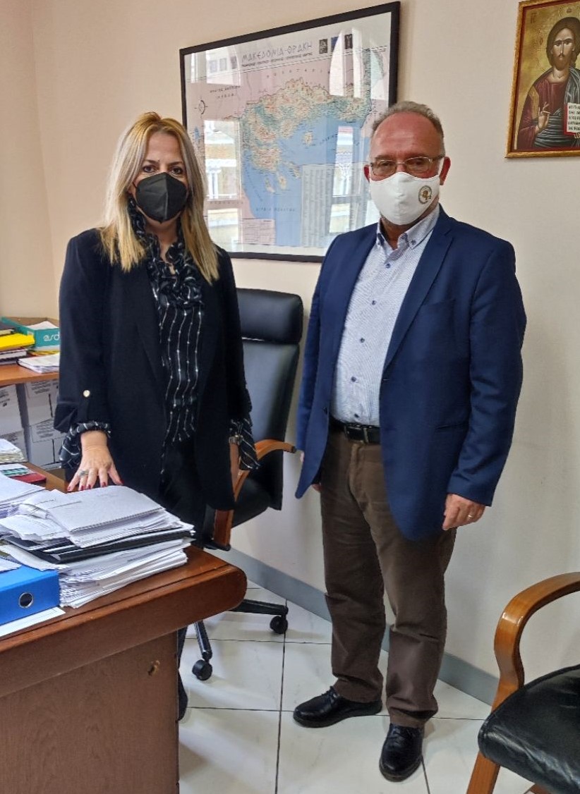 Συνάντηση εργασίας του Δημάρχου Μαρωνείας-Σαπών με την Υποδιοικήτρια της 4ης Υγειονομικής Περιφέρειας Μακεδονίας-Θράκης