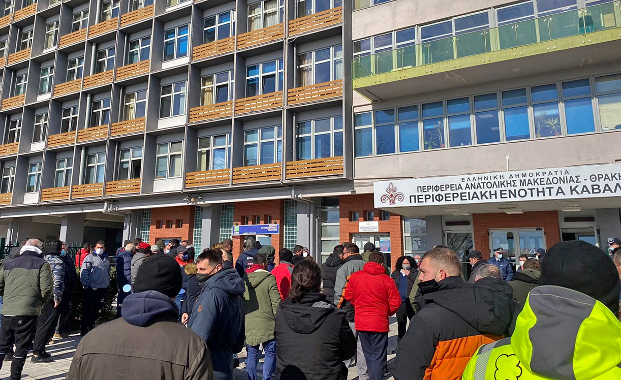 Συγκέντρωση διαμαρτυρίας αγροτών στην Καβάλα Συγκέντρωση διαμαρτυρίας αγροτών στην Καβάλα