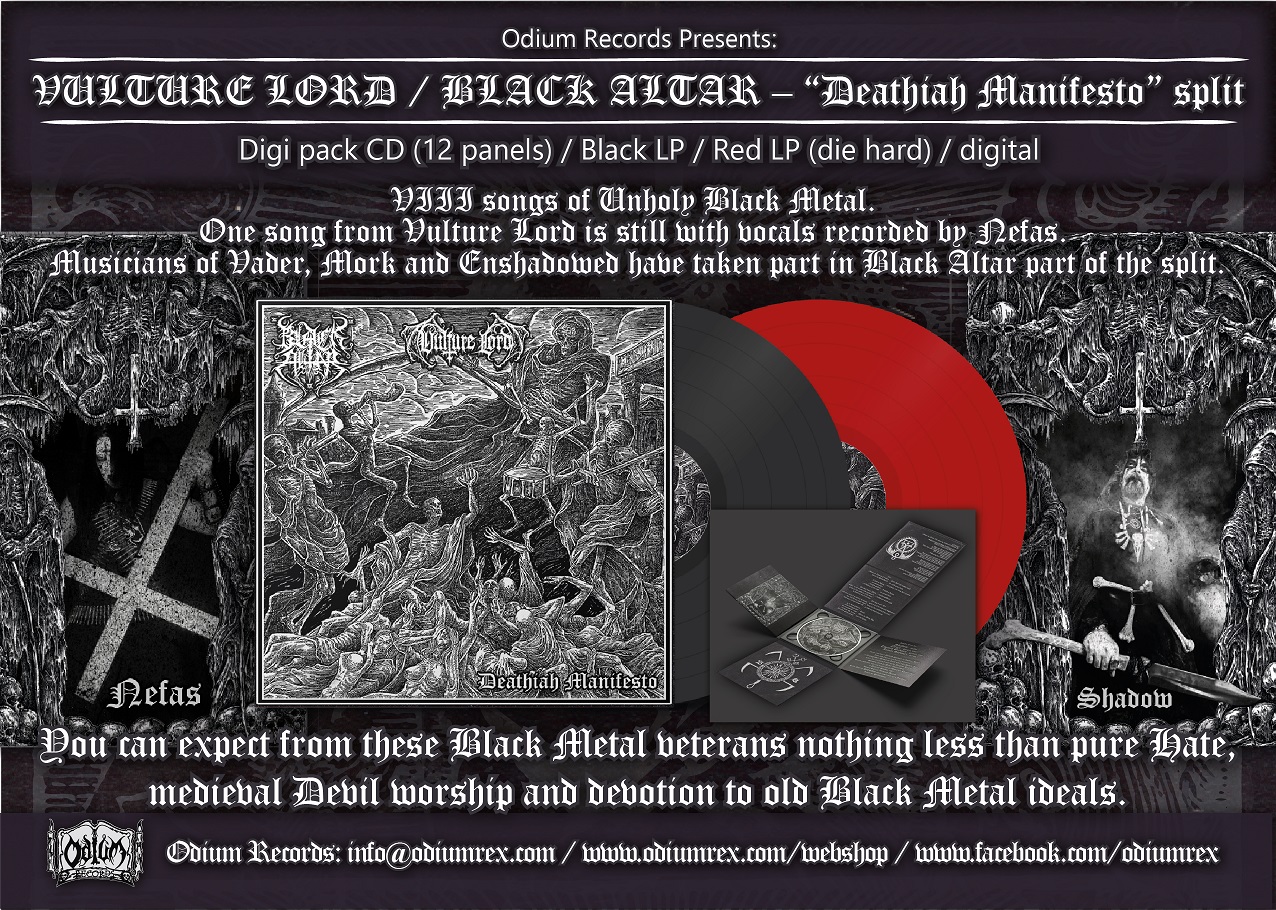 BLACK ALTAR / VULTURE LORD split single “Deathiah Manifesto” πρεμιέρα