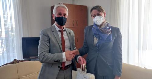 Εθιμοτυπική συνάντηση της Επιτετραμμένης της Πρεσβείας της Αυστρίας στον Δήμαρχο Ξάνθης