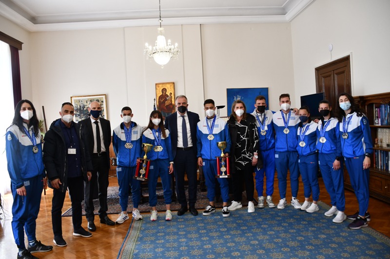 Συνάντηση του Υφυπουργού Εσωτερικών (Μακεδονίας – Θράκης) Σταύρου Καλαφάτη με τα μέλη της κορυφαίας στην Ευρώπη Εθνικής Ομάδας TaeKwonDo