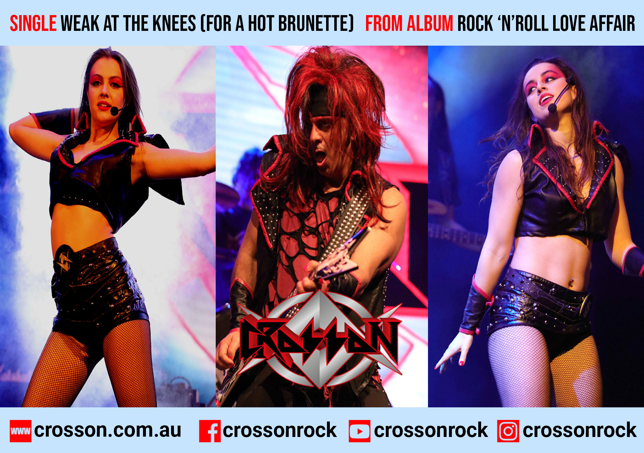 CROSSON – single “Weak at the Knees (For a Hot Brunette!!)” από το άλμπουμ “Rock ‘n’ Roll Love Affair”