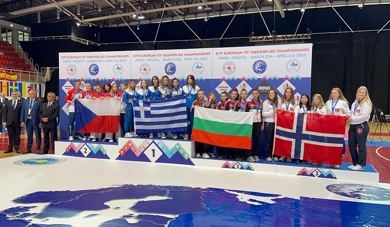 Η Ελλάδα κατέκτησε 29 νέα μετάλλια, στην Κροατία,  την 3η αγωνιστική ημέρα, του Ευρωπαϊκού ταεκβοντο ITF