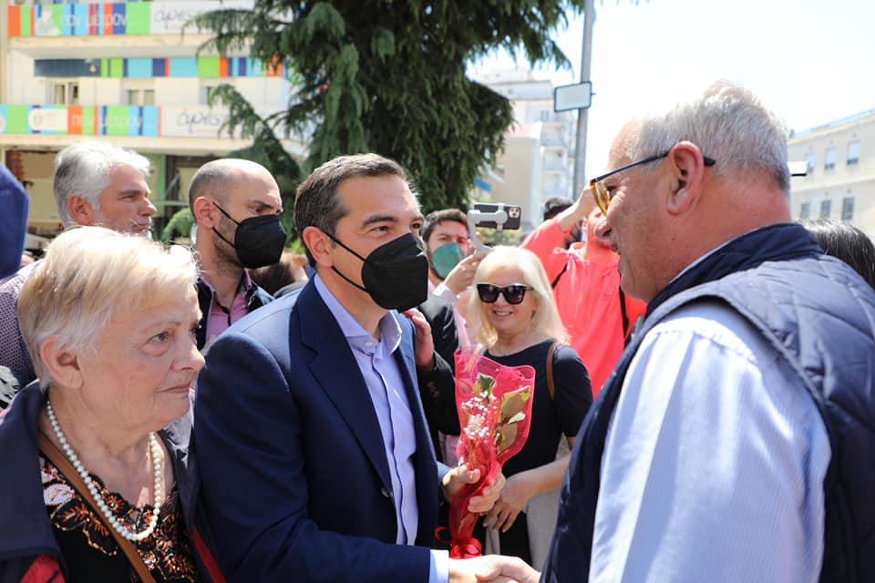 Υποδοχή Αλέξη Τσίπρα στην Καβάλα από τον Δήμαρχο, Θεόδωρο Μουριάδη