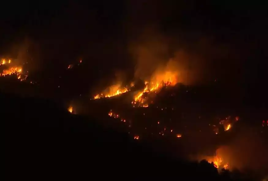 Φωτιά στην Εύβοια: Διάσπαρτες εστίες στο πύρινο μέτωπο – Εκκένωση χωριού και τραυματισμός πυροσβέστη