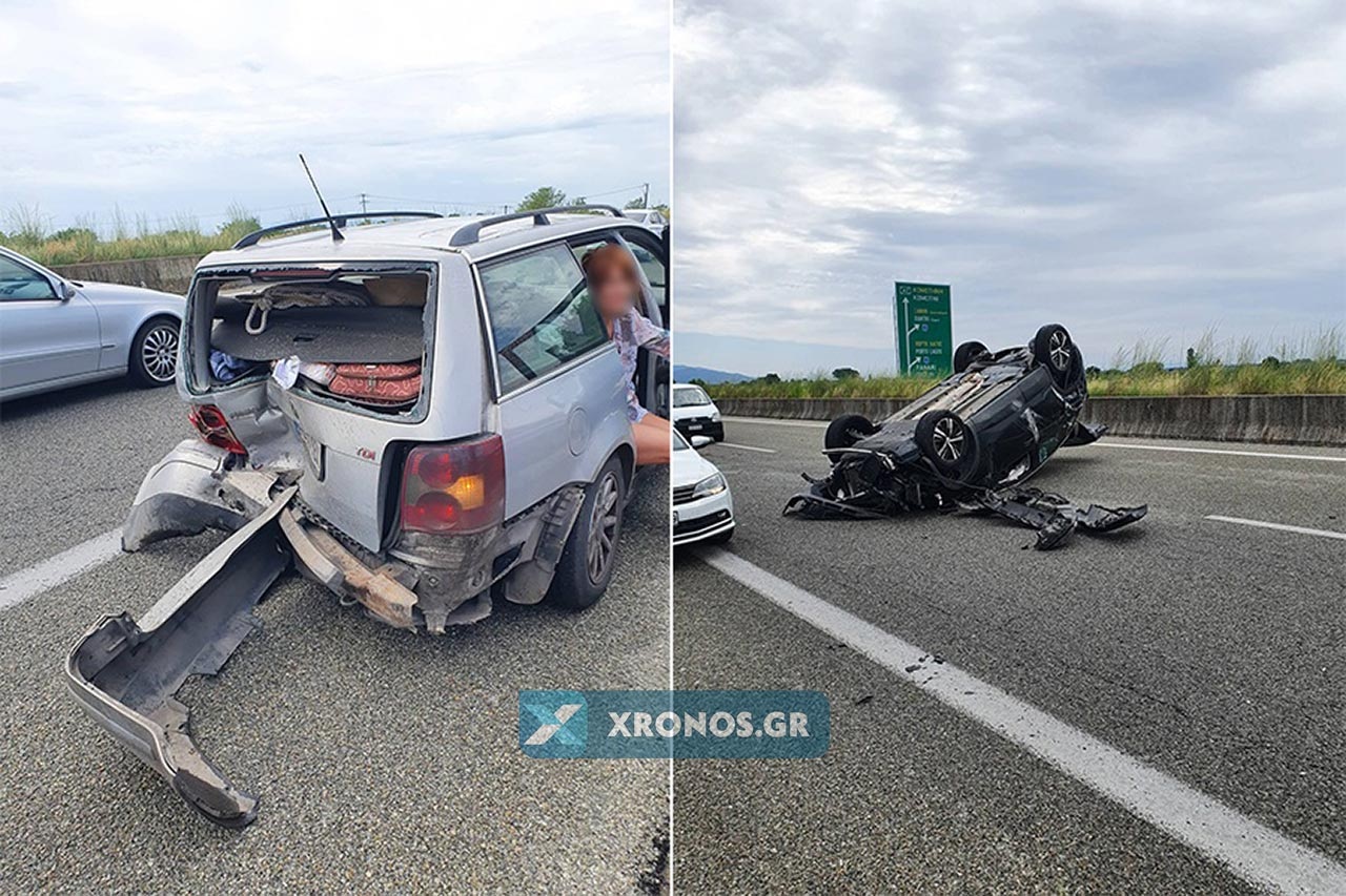 Τροχαίο ατύχημα στην Εγνατία Οδό, κοντά στα Βαφέϊκα Ξάνθης