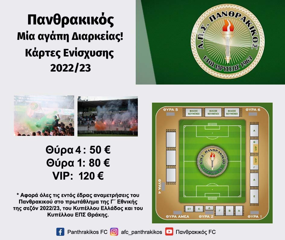 Ξεκινάει η διάθεση εισιτηρίων διαρκείας του Πανθρακικού!
