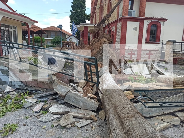 Μεγάλες ζημιές και καταστροφές από μπουρίνι σε περιοχές των Σερρών