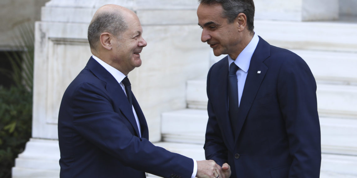 Μητσοτάκης-Σολτς προς την Τουρκία – Δεν νοείται μέλη του ΝΑΤΟ να αμφισβητούν εθνική κυριαρχία Μητσοτάκης-Σολτς προς την Τουρκία – Δεν νοείται μέλη του ΝΑΤΟ να αμφισβητούν εθνική κυριαρχία