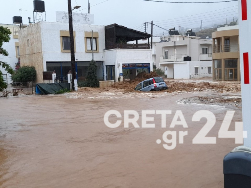Κρήτη: Ένας νεκρός, αγνοούμενοι και καταστροφές από την κακοκαιρία στην Αγία Πελαγία