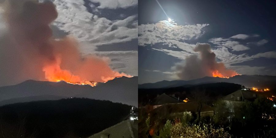 Πέρασε πάλι και στη μεριά τη Βουλγαρίας η φωτιά του Παπικίου  -Καίγεται  πευκοδάσος