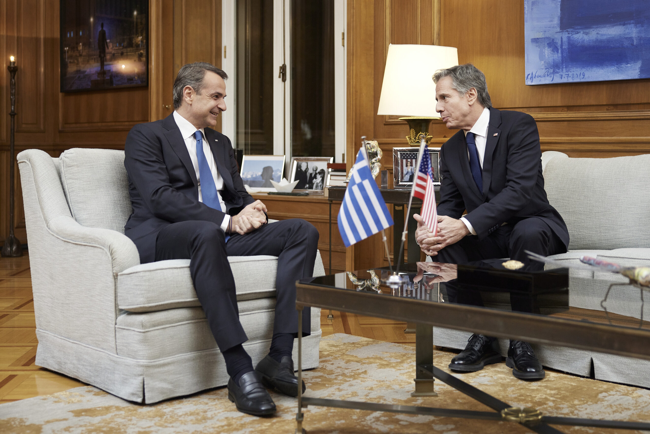 Συνάντηση του Πρωθυπουργού Κυριάκου Μητσοτάκη με τον Υπουργό Εξωτερικών των ΗΠΑ Antony Blinken Συνάντηση του Πρωθυπουργού Κυριάκου Μητσοτάκη με τον Υπουργό Εξωτερικών των ΗΠΑ Antony Blinken