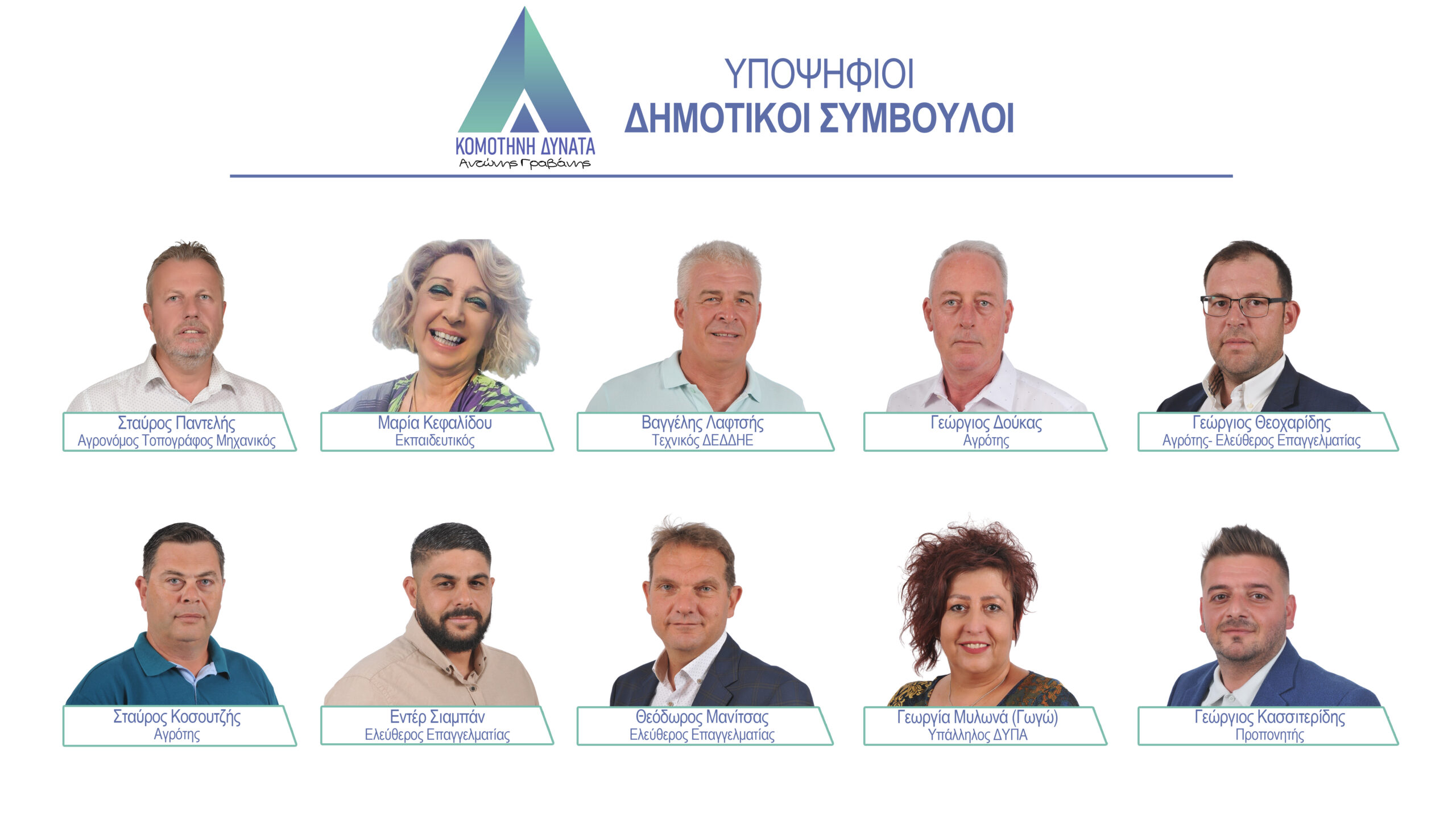 Δέκα νέοι υποψήφιοι δημοτικοί σύμβουλοι συστρατεύονται με τον Αντώνη Γραβάνη Δέκα νέοι υποψήφιοι δημοτικοί σύμβουλοι συστρατεύονται με τον Αντώνη Γραβάνη