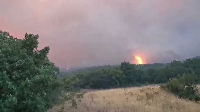 Κλιμάκιο του ΚΚΕ από το χωριό Λουτρά ζητά την ενίσχυση των δυνάμεων κατάσβεσης Κλιμάκιο του ΚΚΕ από το χωριό Λουτρά ζητά την ενίσχυση των δυνάμεων κατάσβεσης