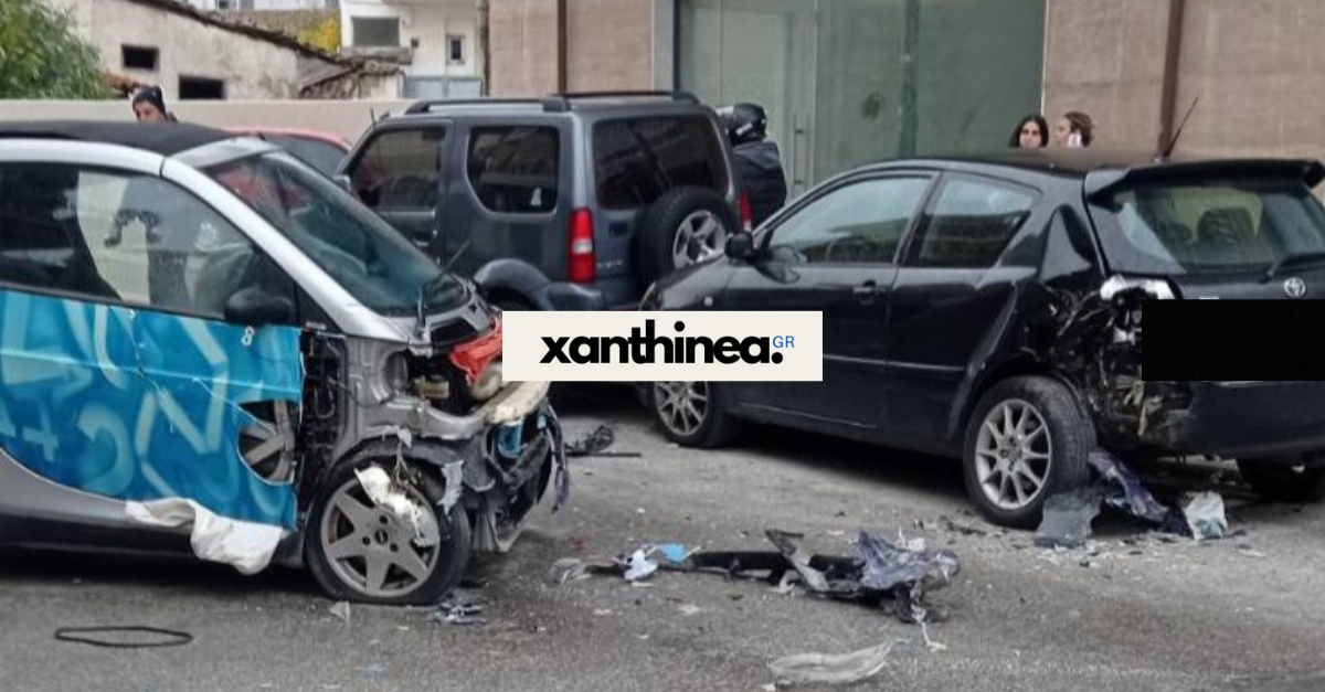 Ξάνθη: Τράκαρε με άλλα δύο Ι.Χ και έφυγε τρέχοντας ! Ξάνθη: Τράκαρε με άλλα δύο Ι.Χ και έφυγε τρέχοντας !
