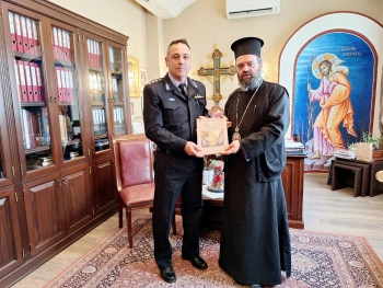 ΕΠΙΣΚΕΨΗ ΤΟΥ ΝΕΟΥ ΔΙΟΙΚΗΤΗ ΠΥΡΟΣΒΕΣΤΙΚΩΝ ΥΠΗΡΕΣΙΩΝ ΝΟΜΟΥ ΡΟΔΟΠΗΣ ΣΤΟΝ ΣΕΒΑΣΜΙΩΤΑΤΟ ΜΗΤΡΟΠΟΛΙΤΗ ΕΠΙΣΚΕΨΗ ΤΟΥ ΝΕΟΥ ΔΙΟΙΚΗΤΗ ΠΥΡΟΣΒΕΣΤΙΚΩΝ ΥΠΗΡΕΣΙΩΝ ΝΟΜΟΥ ΡΟΔΟΠΗΣ ΣΤΟΝ ΣΕΒΑΣΜΙΩΤΑΤΟ ΜΗΤΡΟΠΟΛΙΤΗ