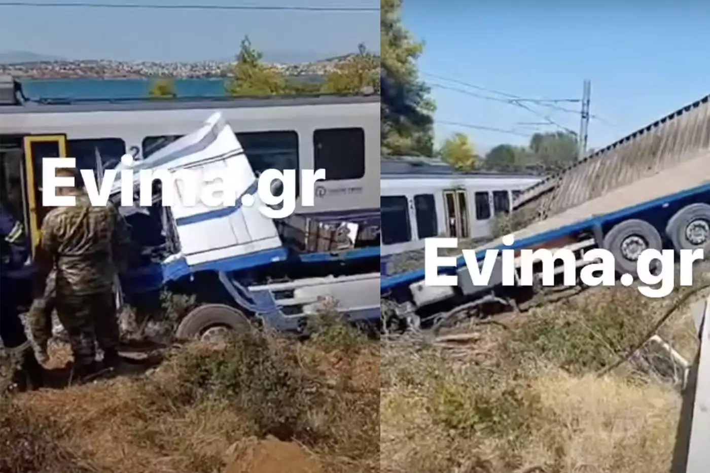 Χαλκίδα: Φορτηγό συγκρούστηκε με τρένο Χαλκίδα: Φορτηγό συγκρούστηκε με τρένο