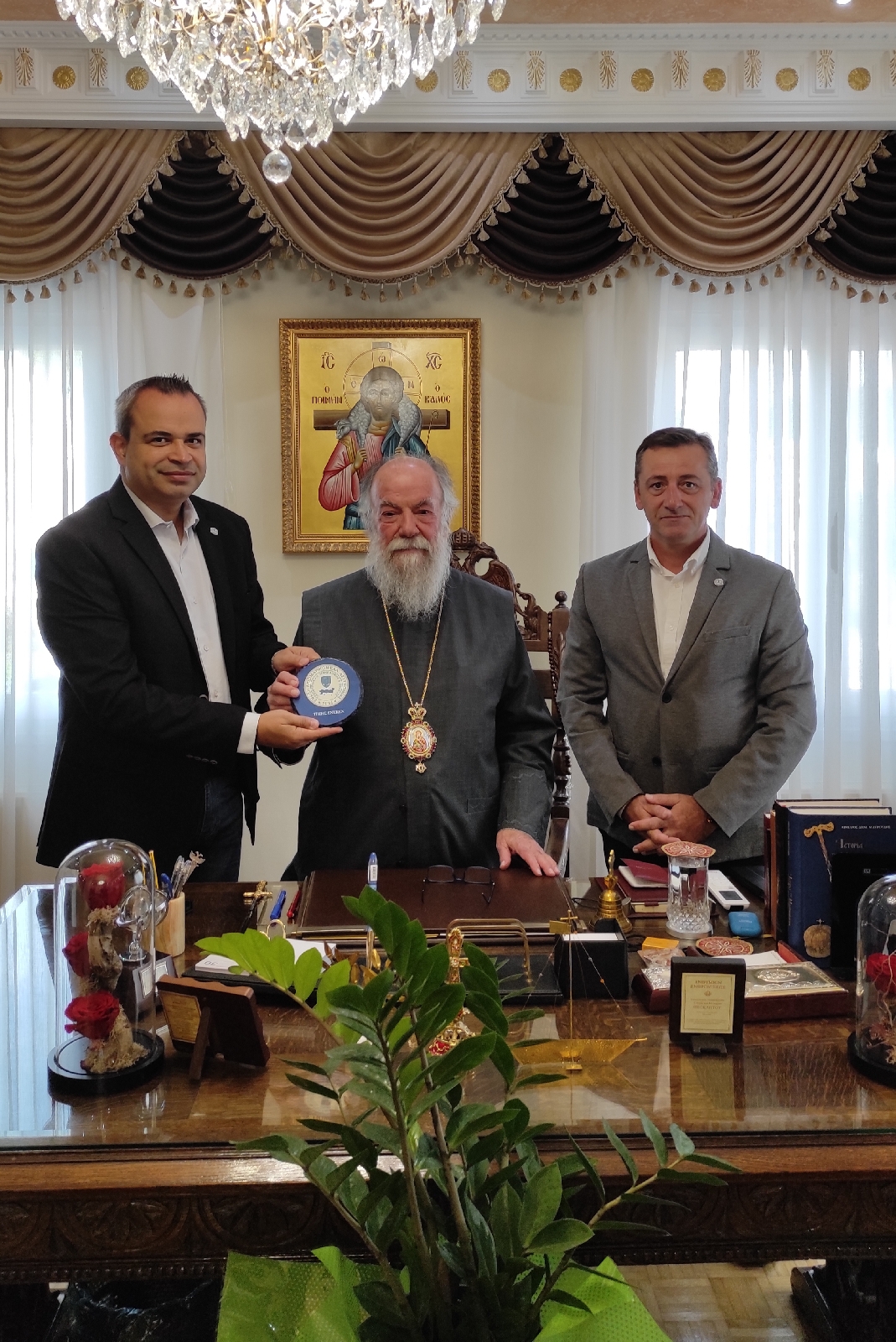 Συνάντηση αντιπροσωπείας της Ένωσης Αξιωματικών ΕΛ.ΑΣ. Α.Μ.Θ. με τον Σεβασμιώτατο Μητροπολίτη Ελευθερουπόλεως κκ. Χρυσόστομο