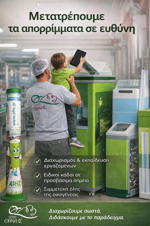 Υπεύθυνη Διαχείριση Αποβλήτων & Ανακύκλωση στην Ποτοποιία – Οινοποιία Θράκης