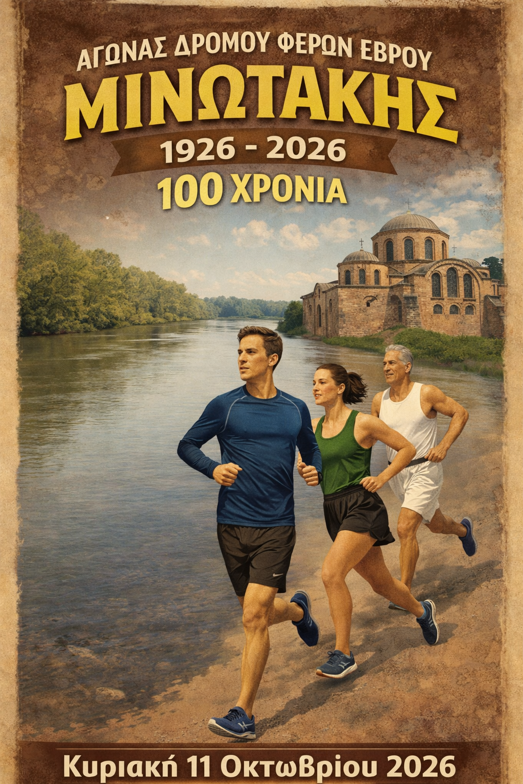 Έρχεται ο Αγώνας Δρόμου «Μινωτάκης 1926-2026-100 χρόνια» στις Φέρες του Έβρου