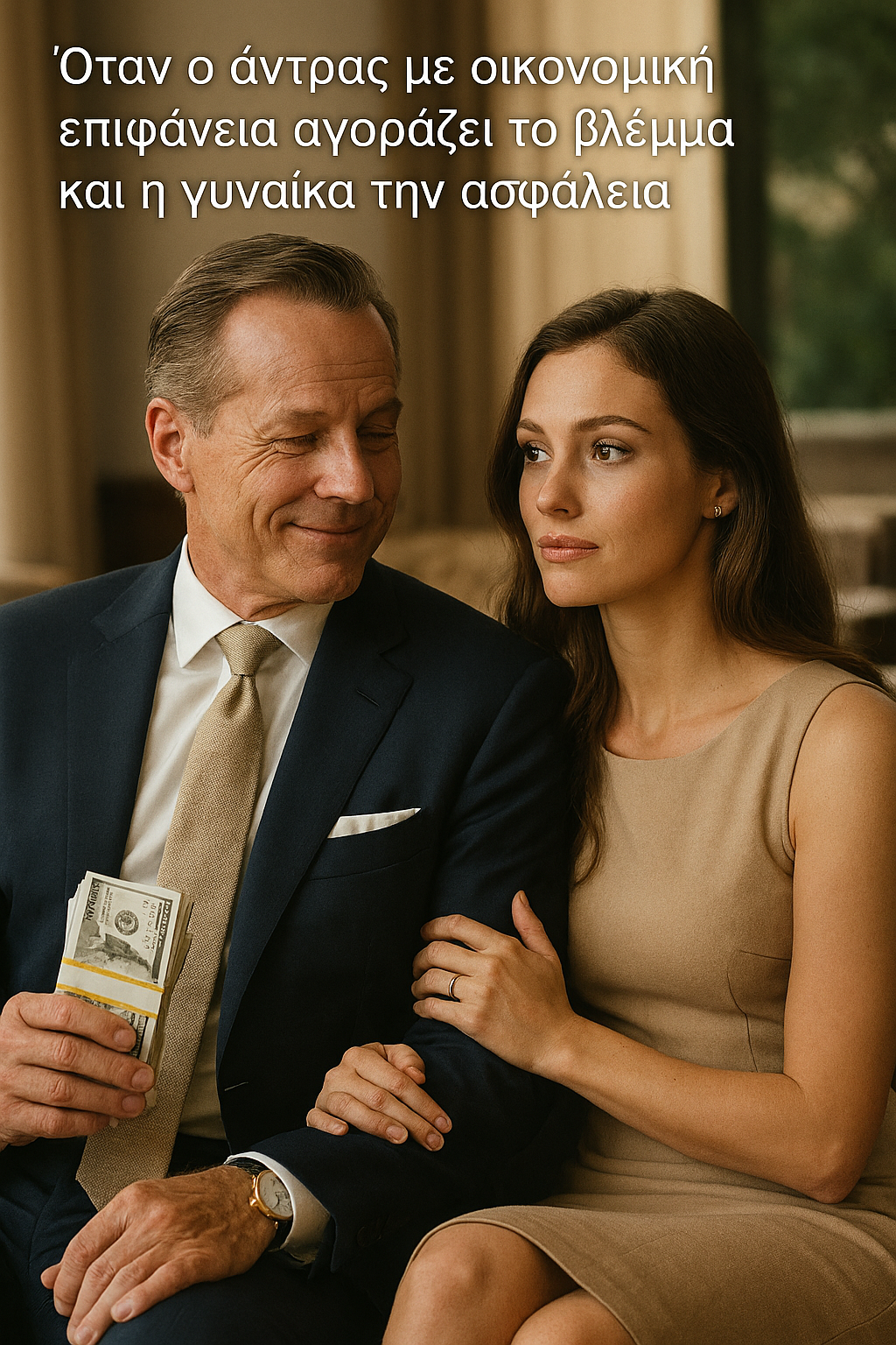 Όταν ο άντρας με οικονομική επιφάνεια αγοράζει το βλέμμα και η γυναίκα την ασφάλεια