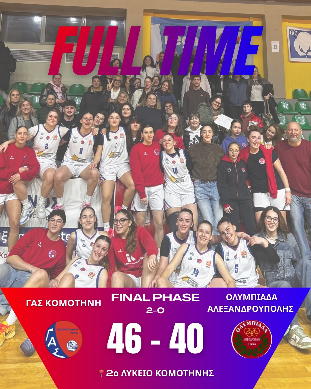 ΕΚΑΣΑΜΑΘ: Κοντά στον τίτλο τα κορίτσια του ΓΑΣ Κομοτηνή μετά το 2-0 επί της μαχητικής Ολυμπιάδας Αλεξανδρούπολης