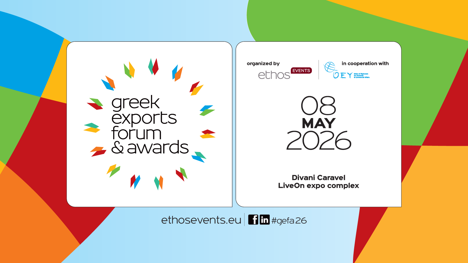 Greek Exports Forum & Awards 2026: Στο Divani Caravel και Live On Expo Complex-Η ψηφοφορία κοινού και κριτικής επιτροπής για τα Greek Exports Awards 2026 είναι πλέον γεγονός!