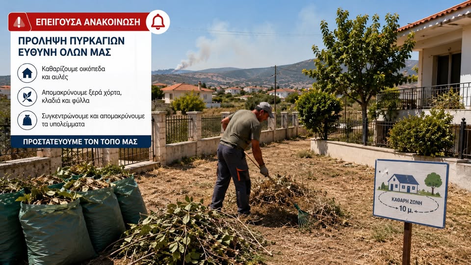 Δήμος Ιάσμου: Επείγον κάλεσμα για τον καθαρισμό οικοπέδων ενόψει της αντιπυρικής περιόδου Δήμος Ιάσμου: Επείγον κάλεσμα για τον καθαρισμό οικοπέδων ενόψει της αντιπυρικής περιόδου