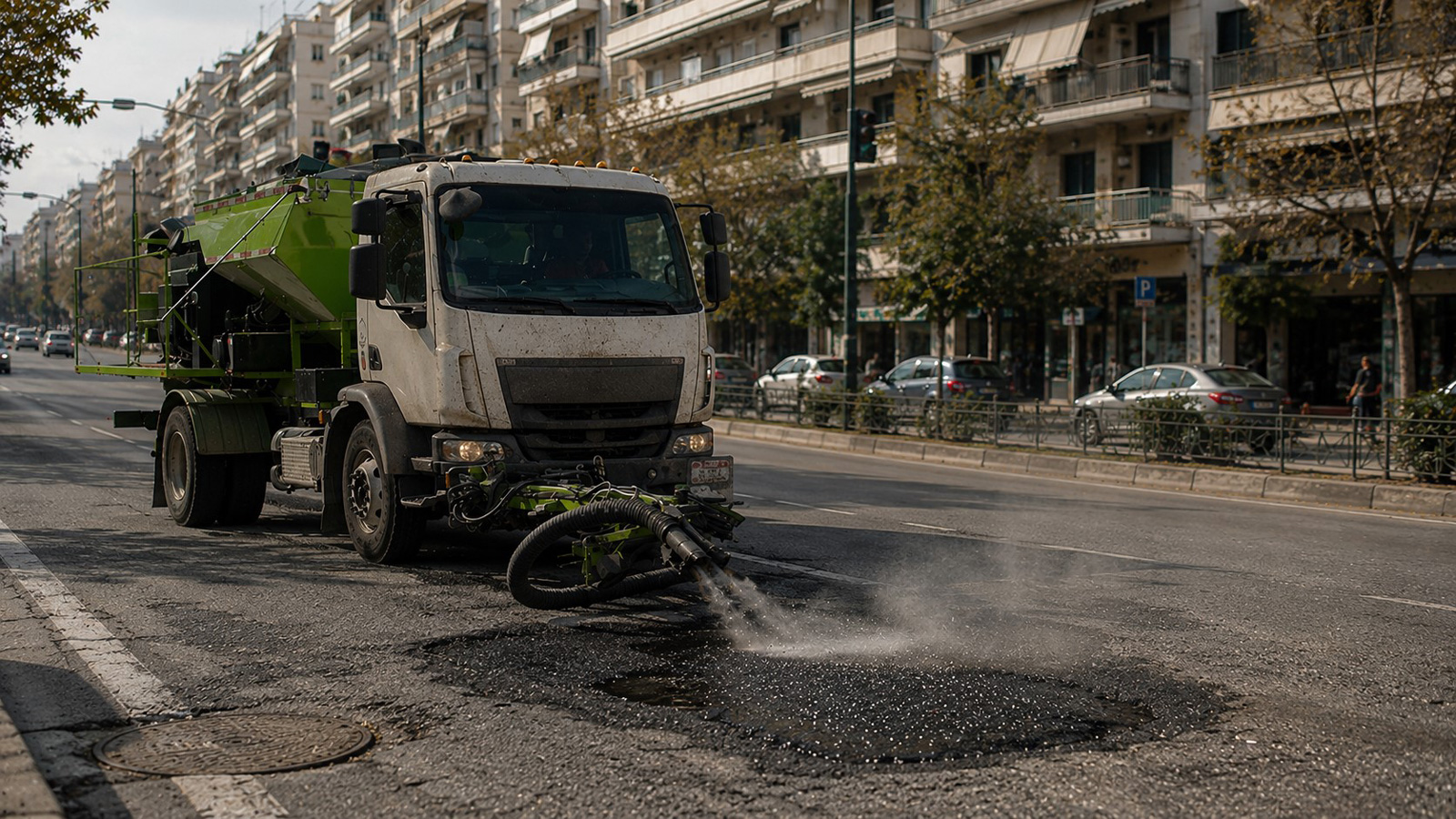 Σε ποιο Δήμο της χώρας ειδικό μηχάνημα κλείνει τις λακούβες των δρόμων σε λίγα λεπτά; Σε ποιο Δήμο της χώρας ειδικό μηχάνημα κλείνει τις λακούβες των δρόμων σε λίγα λεπτά;
