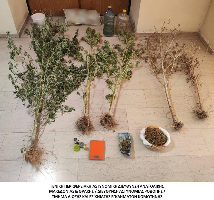 Συνελήφθη ημεδαπός σε περιοχή της Κομοτηνής για καλλιέργεια και κατοχή ναρκωτικών Συνελήφθη ημεδαπός σε περιοχή της Κομοτηνής για καλλιέργεια και κατοχή ναρκωτικών