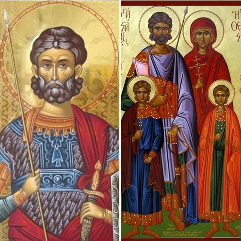 O Άγιος Ευστάθιος και η Αγία αυτού οικογένεια